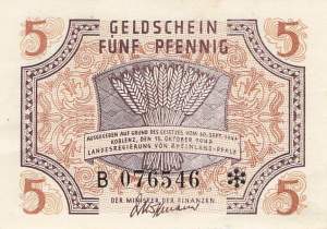 r.211 B 5 Pfennig 1947